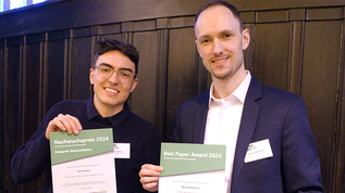 Photo DGD Award winners Elias Hofman and Dr. Michael Mühlichen (refer to: Prizes awarded to BiB scientists) | Source: © BiB