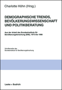 Publikationscover „Demographische Trends, Bevölkerungswissenschaft und Politikberatung“