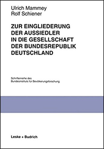 Coverbild der Publikation „Zur Eingliederung der Aussiedler in die Gesellschaft der Bundesrepublik Deutschland“