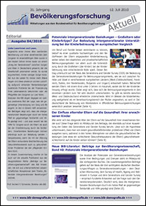 Cover "Bevölkerungsforschung Aktuell 4/2010"