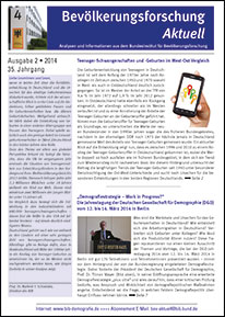 Cover "Bevölkerungsforschung Aktuell 2/2014"