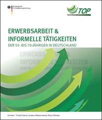Cover „Erwerbsarbeit und Informelle Tätigkeiten der 55- bis 70-Jährigen in Deutschland“