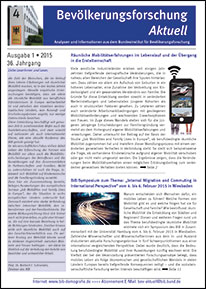 Cover "Bevölkerungsforschung Aktuell 1/2015"