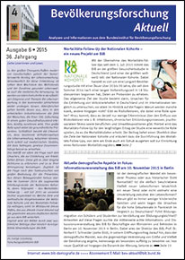 Cover "Bevölkerungsforschung Aktuell 6/2015"