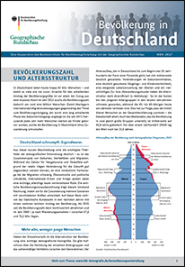 Titelseite der Beilage „Bevölkerung in Deutschland“ zur Geographischen Rundschau 11/2017