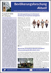 Cover „Bevölkerungsforschung Aktuell 6/2018“