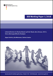 Cover "Lebensformen in Deutschland auf Basis des Zensus 2011: Eine altersspezifische Analyse"