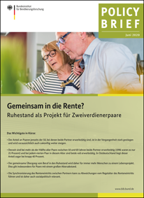 Titelbild Policy Brief „Gemeinsam in die Rente?“