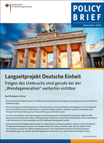 Titelbild Policy Brief „Langzeitprojekt Deutsche Einheit“