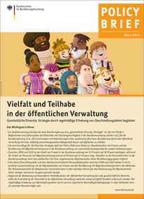 Titelbild Policy Brief „Vielfalt und Teilhabe in der öffentlichen Verwaltung“
