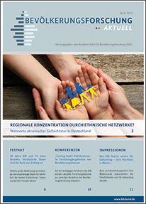 Cover “Bevölkerungsforschung Aktuell 4/2023&#034; (refer to: Bevölkerungsforschung Aktuell 4/2023)