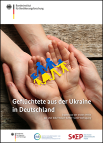 Cover „Geflüchtete aus der Ukraine in Deutschland: Ergebnisse der ersten Welle der IAB-BiB/FReDA-BAMF-SOEP Befragung“ (refer to: Geflüchtete aus der Ukraine in Deutschland)